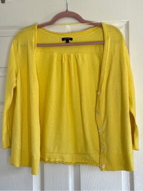 Apt. 9 Bright Yellow Button-Front Women's Cardigan
